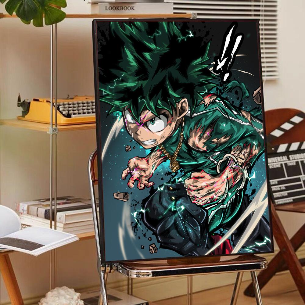 Мой герой A-Academia Deku постер аниме постеры липкие HD качество настенное искусство ретро постеры для дома кавайные постеры для декора комнаты 21cm×30cm NoFrame